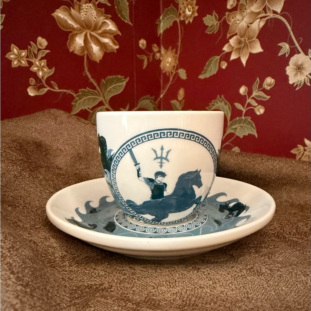 New LitJoy Percy Jackson Mini Tea Cup and Saucer in Original Boxes